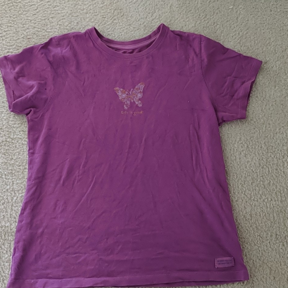 Life is Good butterfly shirt